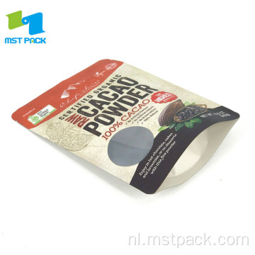 Cacao Poeder Verpakking Zak Voedsel Rits Pouch